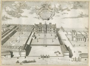 Ingestre Hall : gravure sur cuivre - Michael Burghers