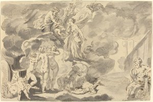 La mort de Phaéton - Michael Burghers after Johann Liss