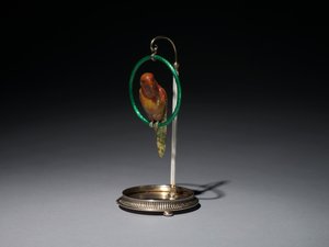 Perroquet sur un perchoir, firme de Peter Carl Fabergé - Michael Evlampievich Perkhin