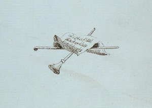 Dessin du carnet de croquis de Michael Faraday (plume et encre sur papier)