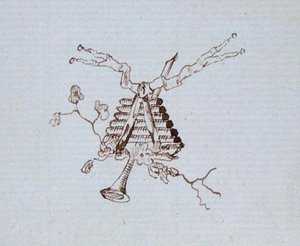 Dessin du carnet de croquis de Michael Faraday (plume et encre sur papier)