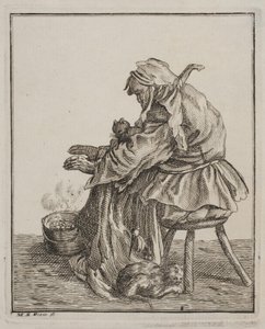 Une femme se réchauffe - Michael Fosie