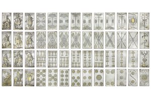 Ensemble extrêmement rare de 52 cartes à jouer gravées dans les quatre enseignes italiennes, Augsbourg - Michael Froemmer