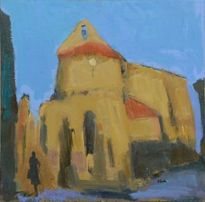 Église près de Bordeaux, 2017 (huile sur lin)