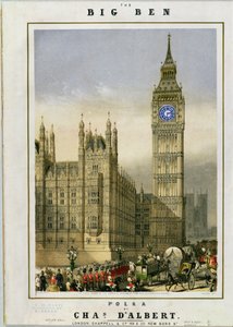 Big Ben Polka, couverture musicale publiée par Hanhart, vers 1862 - Michael Hanhart