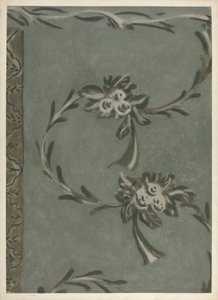 Mur décoré à main levée, vers 1940 - Michael Lauretano