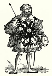 Un héraut impérial allemand (gravure) - Michael Ostendorfer