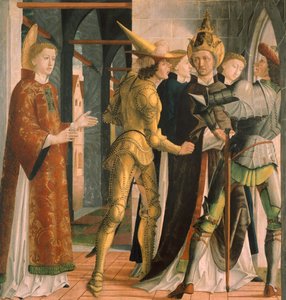 Le pape Sixte II prenant congé de Saint Laurent - Michael Pacher
