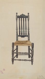 Chaise à dossier à balustres, 1938