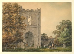 Porte en ruine à l