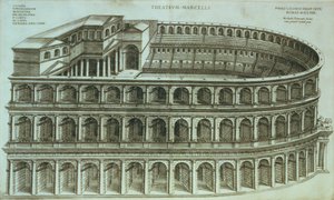Plan du Théâtre de Marcellus, Rome, 1558