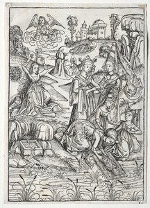 Der Schatzbehalter: Moïse trouvé par la fille de Pharaon recto, 1491