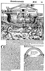 Page du livre La Chronique de Nuremberg, par Hartmann Schedel, 1493 - Michael Wolgemut