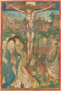 La Crucifixion avec Sainte Marie-Madeleine - Michael Wolgemut