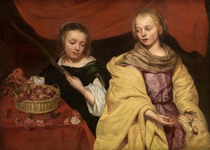 Deux filles en Sainte Agnès et Sainte Dorothée