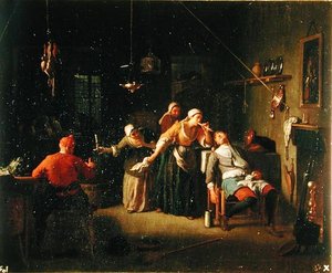 Scène de taverne - Michel Ange Houasse