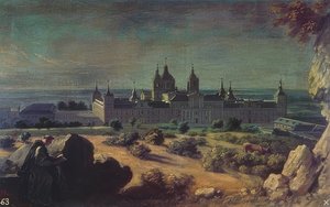 Monastère royal de San Lorenzo, El Escorial. Vers 1722 - Michel Ange Houasse