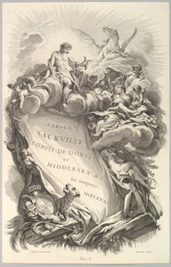 Frontispice pour le Tombeau de Charles Sackville, comte de Dorset, vers 1736 - Michel Aubert