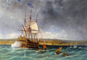 Le Vétéran entrant dans le port de Concarneau (détail)