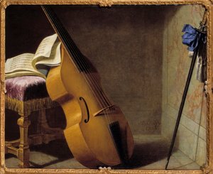 Basse, livre de musique et spee - Michel Boyer