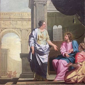 Français :  Le Christ chez Marthe et Marie - Michel Corneille the Elder