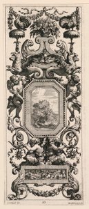 Panneau ornemental surmonté d