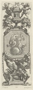 Panneau ornemental surmonté de deux putti et d