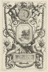Panneau ornemental surmonté d