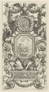 Panneau ornemental surmonté d