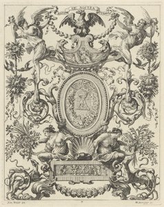 Panneau ornemental surmonté d