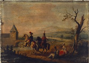 Militaires dans un paysage, entre 1751 et 1800 - Michel Duplessis