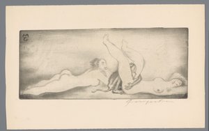 Ex libris de Gianni Mantero - Michel Fingesten (signed by artist)