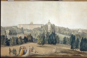 Vue de Tsarkoye Selo. La promenade de l