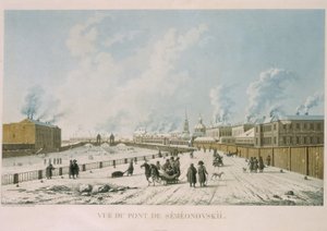 Le pont Semyonovsky à Saint-Pétersbourg, 1813