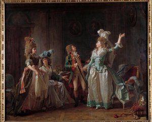 Le départ du dragon Peinture de Michel Garnier (1753-1819). 1780 Dim. 0,54 x 0,65 m. Paris, Musée Carnavalet - Michel Garnier