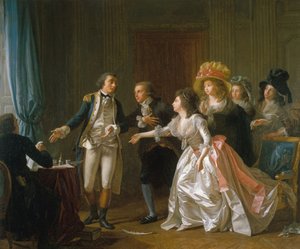Le contrat de mariage interrompu, vers 1789 - Michel Garnier