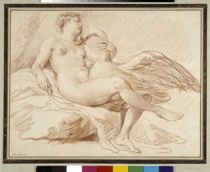 Léda et le cygne - Michel Honore Bounieu