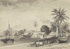 Corbeaux Town, Port of Spain - Michel Jean Cazabon