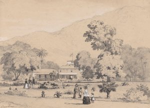 La résidence du gouverneur, St. Anns - Michel Jean Cazabon