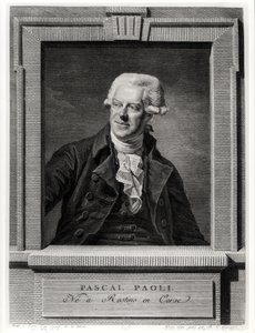 Portrait de Pascal Paoli, gravé par Benoit Louis Henriquez (1732-1806) 1793