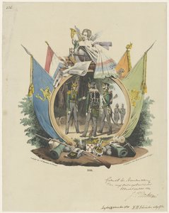 Médaillon avec chasseurs volontaires de l