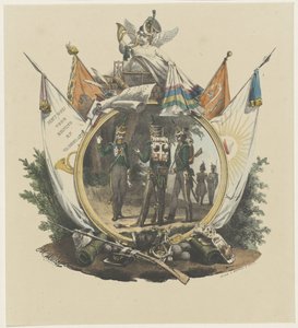 Médaillon avec les Chasseurs Volontaires de l