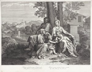 Sainte Famille avec Élisabeth et Jean-Baptiste - Michel Natalis