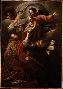 Vierge et Enfant, Saint François de Sales et Sainte Jeanne de Chantal - Michel Serre