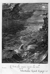 Leander nage à travers l
