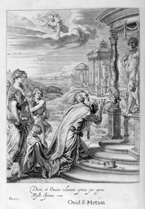 Œnée, roi de Calydon, ayant négligé Diane dans un sacrifice est puni pour son impiété, 1655 - Michel de Marolles