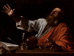La Vision de Saint Jérôme, première moitié du XVIIe siècle - Michelangelo (follower of) Caravaggio