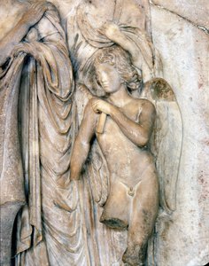 Ange, marbre de Venise, début du XVIe siècle. Cérémonie funéraire, (détail), Musée du Louvre. Sculpture de Michel-Ange.