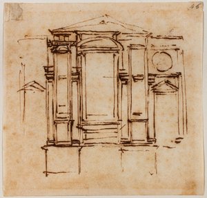 Conception pour les tombes murales des papes Médicis dans le chœur de San Lorenzo - Michelangelo Buonarroti