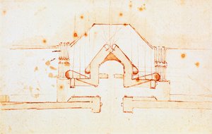 Dessin des fortifications pour Florence, design de Michel-Ange Buonarroti (1475-1564), Italie - Michelangelo Buonarroti